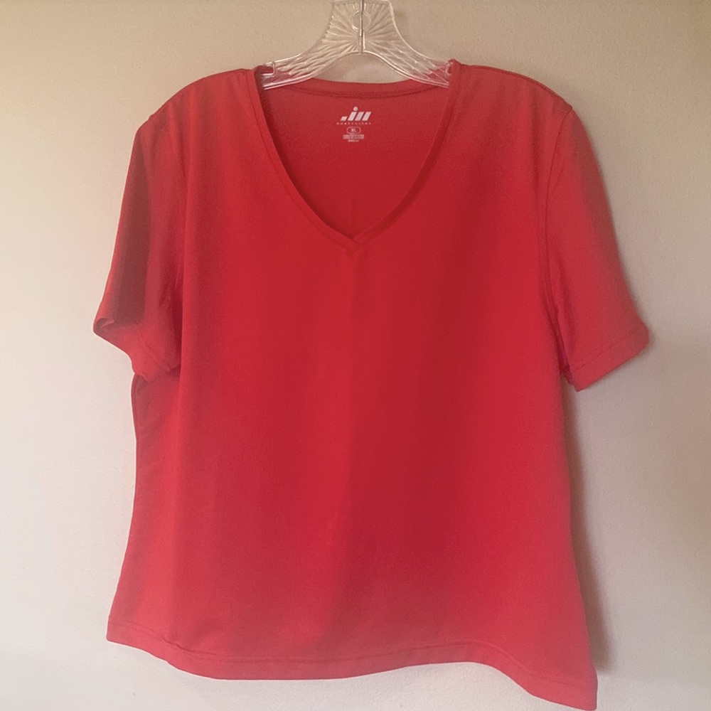 XL hot pink short sleeve top